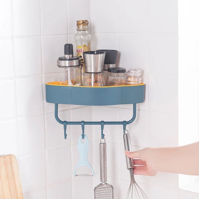 Bathroom Corner Shelf, Wall-Mounted Corner Shelf Storage Rack, kitchen Punch Free Organizer Bathroom Corner Shelf, Wall-Mounted Corner Shelf Storage Rack, kitchen Punch Free Organizer